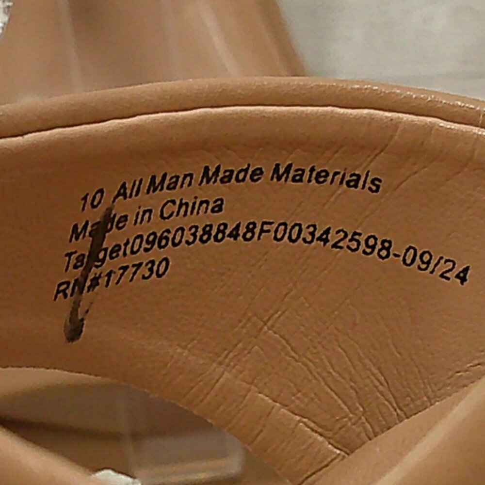 Womans Haley Ankle Strap Block Heels Nude Tan Sandals Size 10 M - Picture 5 of 11